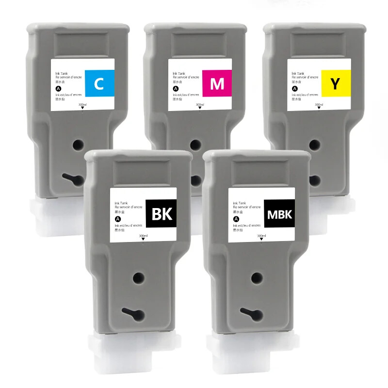 5*130ml Compatible Ink Cartridge Printing Test PFI-120 for Canon TM300 TM200