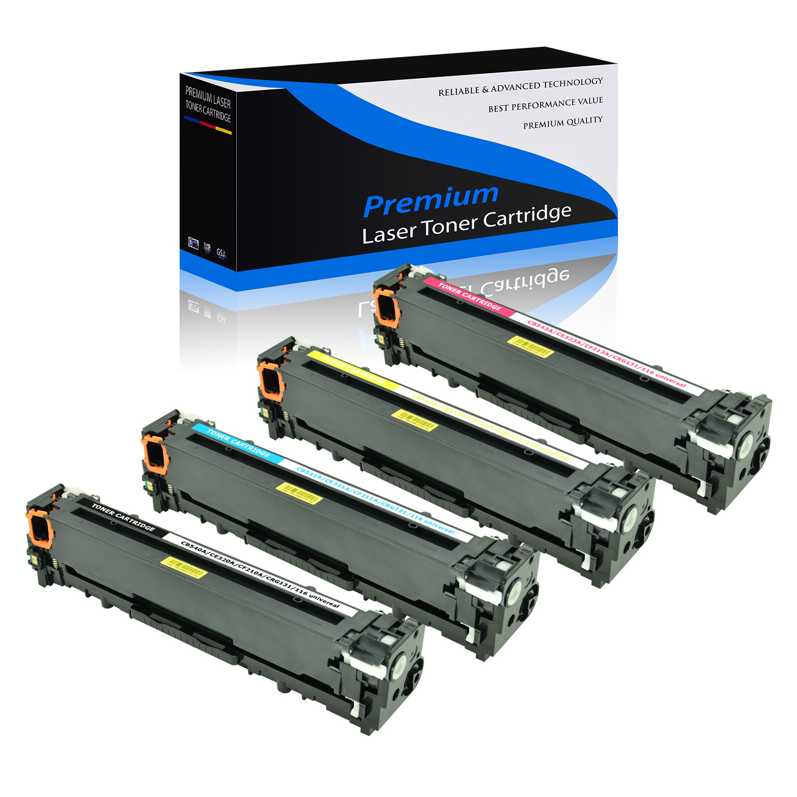 4PK Toner CF210A-CF213A BK/C/Y/M Set for HP 131A LaserJet Pro 200 Color M276n