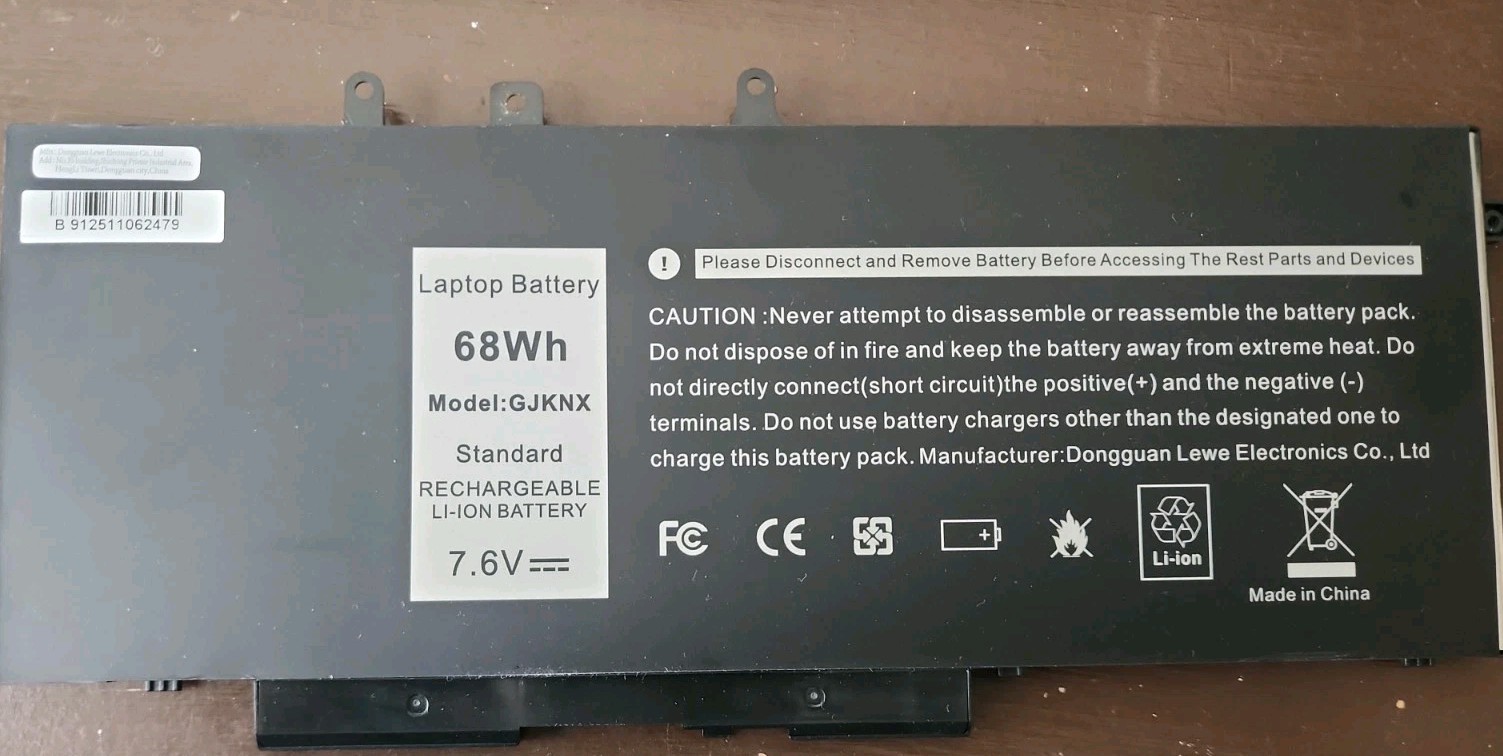 New GJKNX Laptop Battery for Dell Latitude  Precision 7.6V