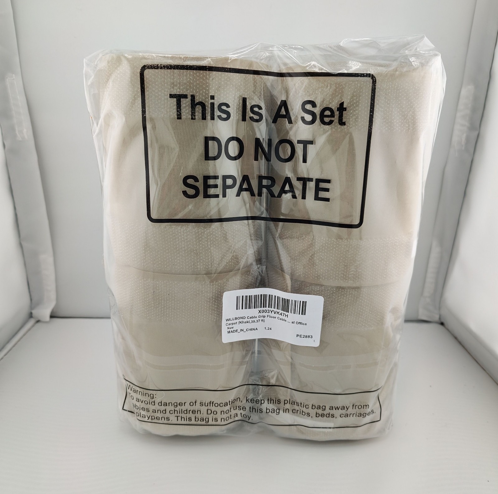 WILLBOND Carpet Cord Cover Cable Grip Floor Khaki 39.37 ft