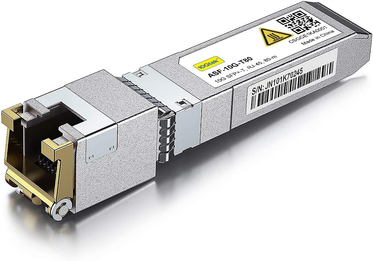 80 METERS, 10GBase-T SFP+ to RJ-45 Transceiver, 10Gbe SFP+ to Copper Ethernet...
