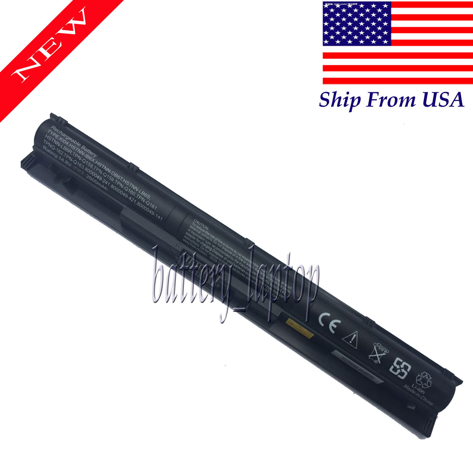 Battery K104 K1O4 KI04 Compatible with HP PAVILION Spare # 800049-001 800009-241