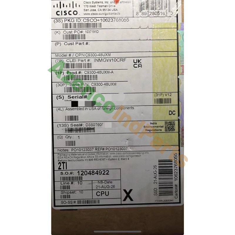 NEW Cisco 9300 Series C9300-48UXM-A 48 Port UPoE Network Switch FREE Delivery
