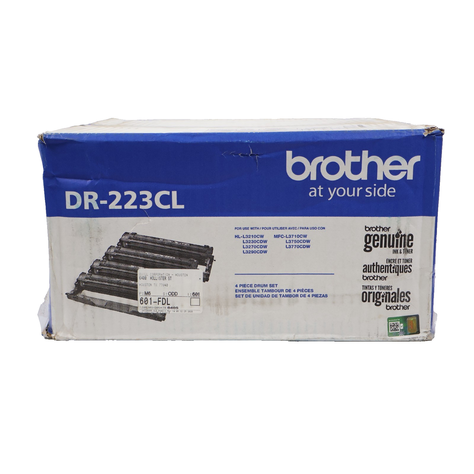 ONE OPEN Brother DR223CL Drum Unit, 18,000 Page-Yield, Black/Cyan/Magenta/Yellow