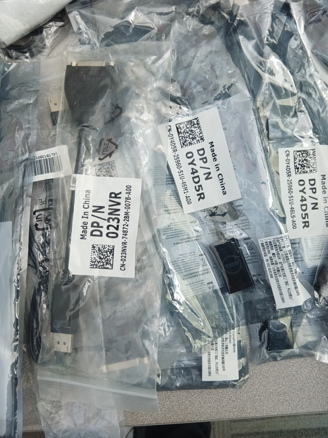 Dell DisplayPort Adapter Lot 023NVR 0Y4DSR 00FKKK OEM New Bulk DP to DVI HDMI