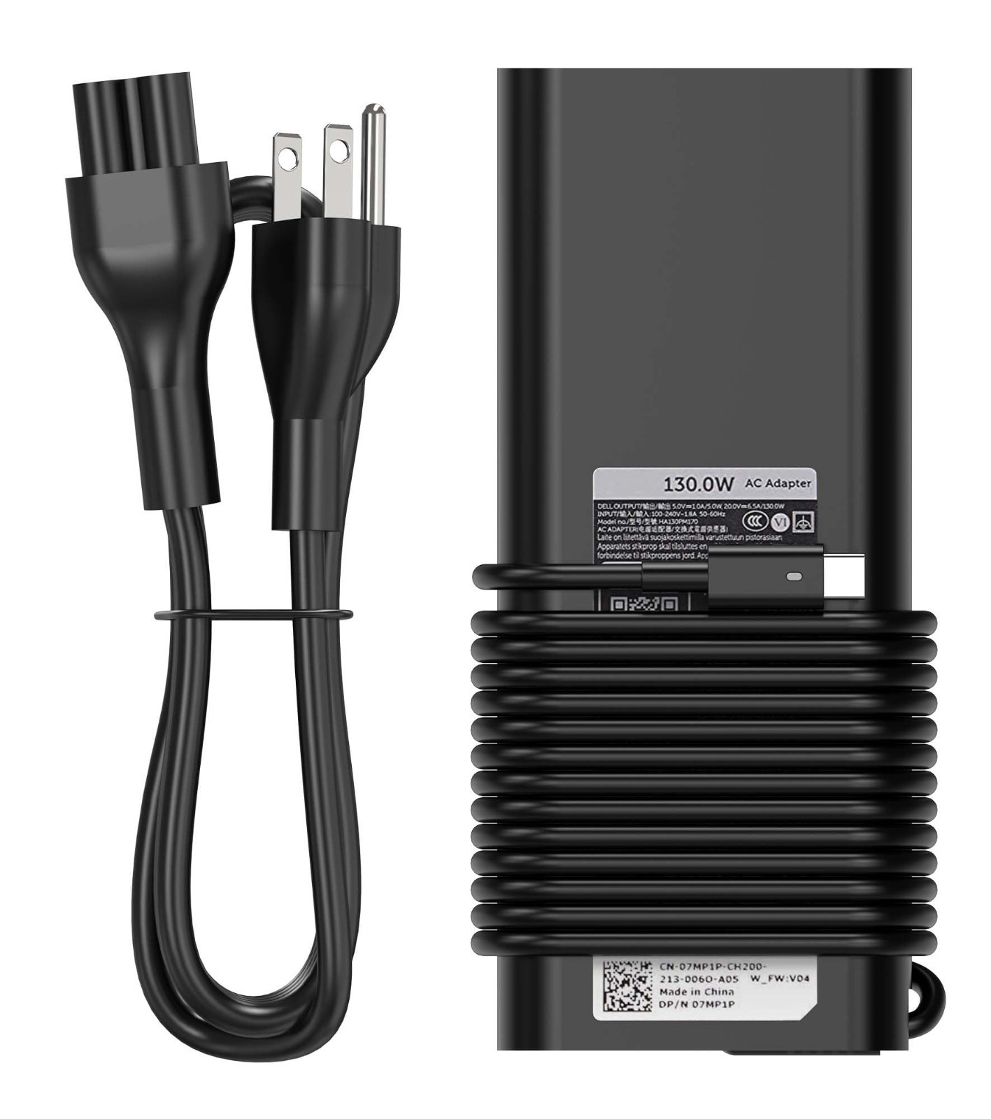 130W USB-C Laptop Charger for Dell XPS, Precision, Latitude - Fast Charging, 2-i