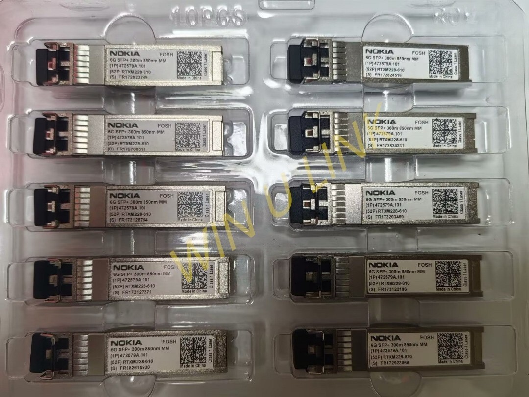 LOT of 10, NokiaFOSH6GSFP+850nm -MM Optical Transceiver