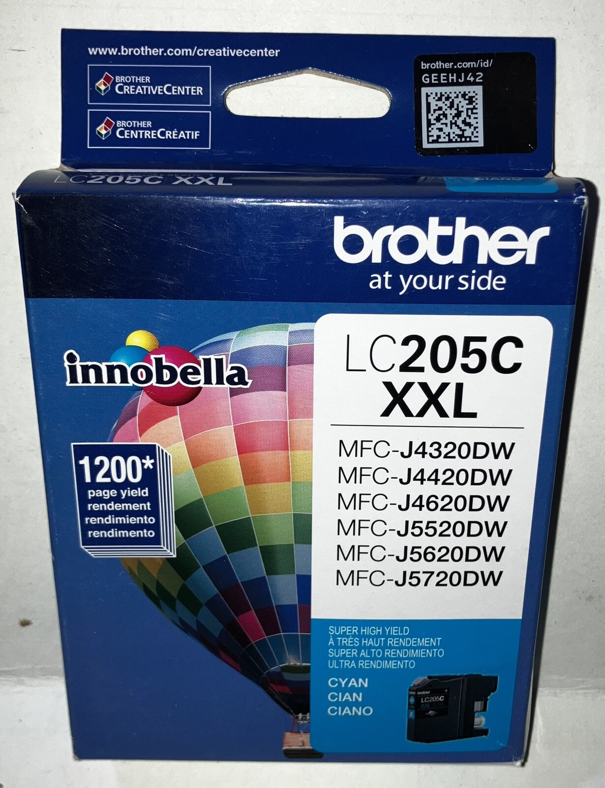 3 BOXES Brother LC205C XXL CYAN Ink Cartridge FACTORY SEALED Genuine High Yield