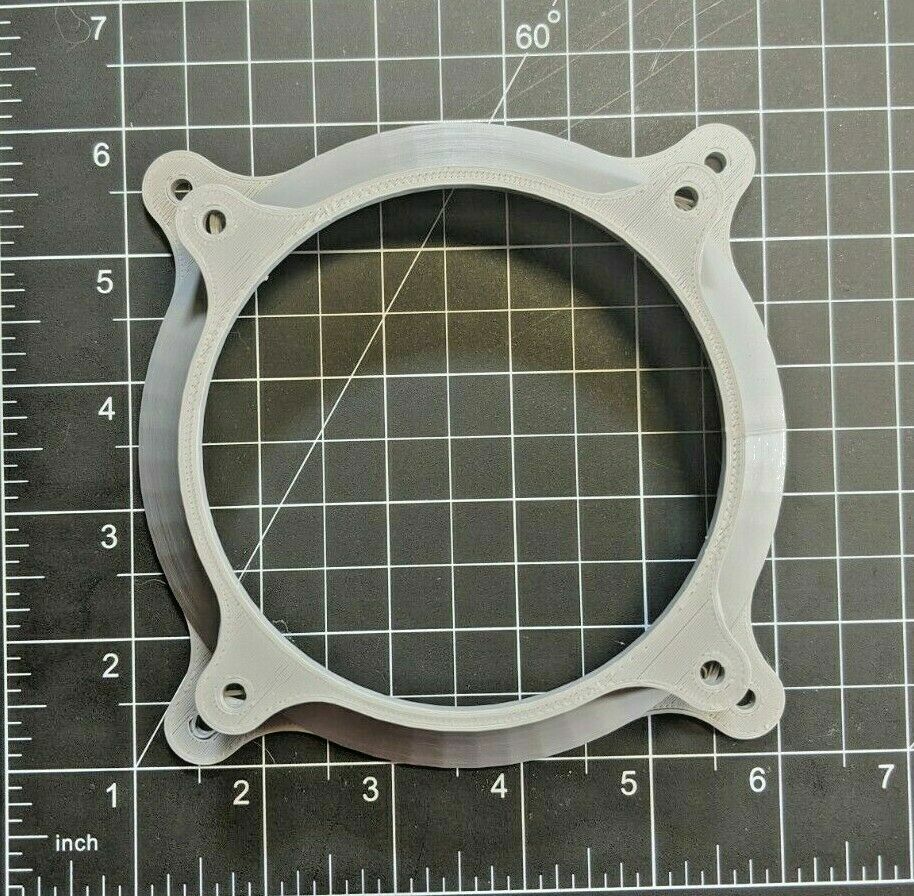 120mm to 92mm Fan Adapter Flow Converter PC Mod Custom Panel Hose Mount Flange