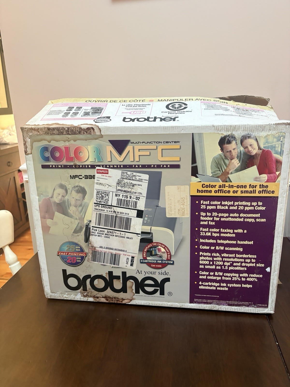 Brother MFC-3360C All-In-One Inkjet Printer Color  Copy Scan Fax Print Open Box