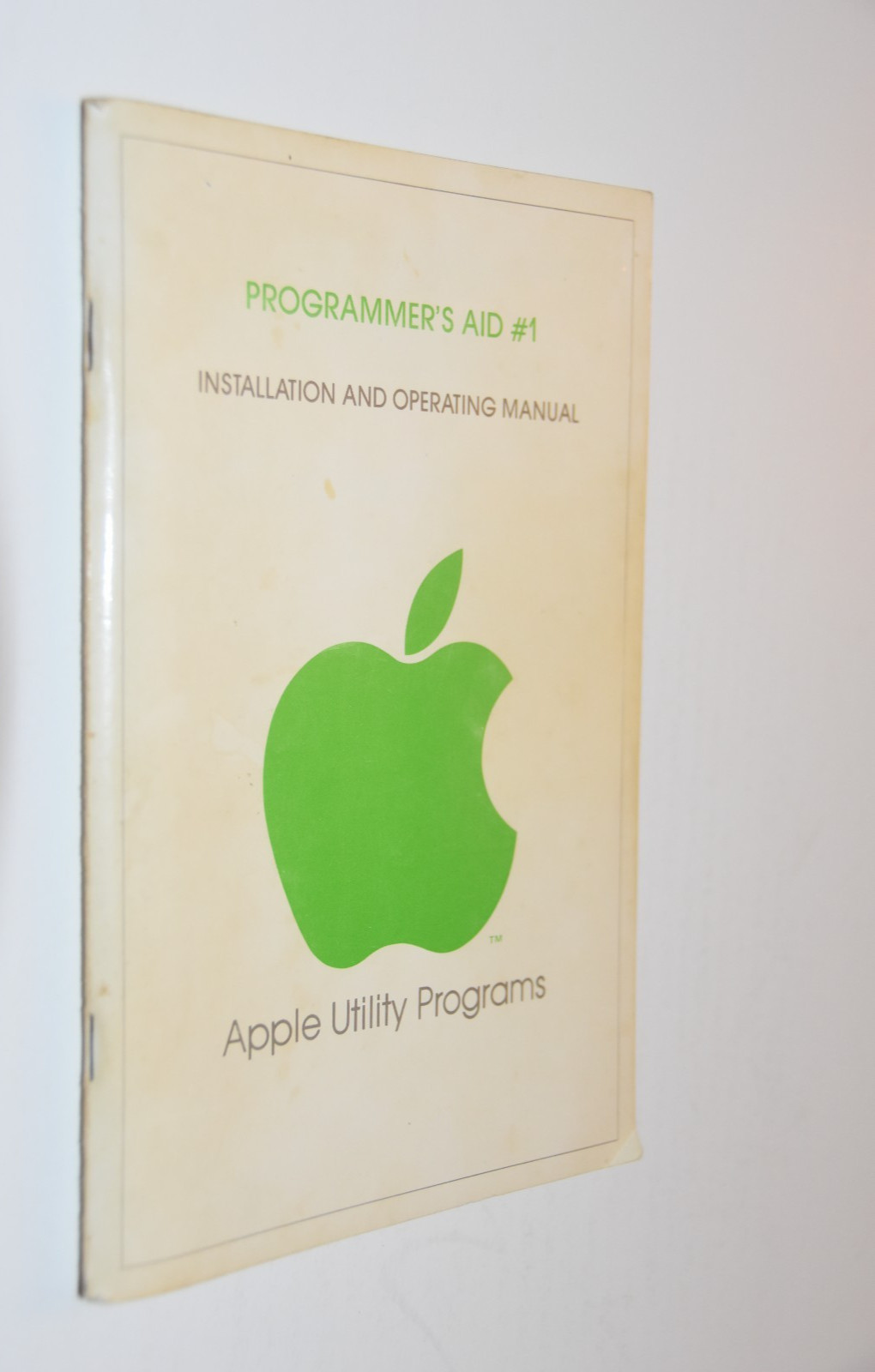 1978 Apple Utility Programs Aid #1 Installation Operating Manual vintage guide