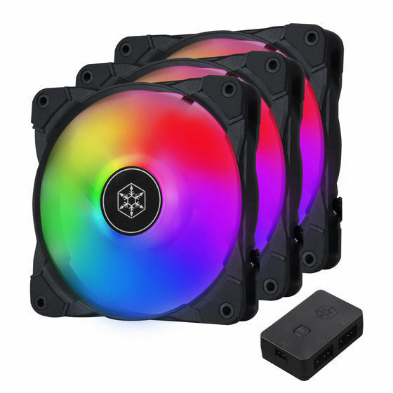 Silverstone Air Blazer 120i Lite ARGB (3 Pack) w/ Controller, AB120I-ARGB-3PK