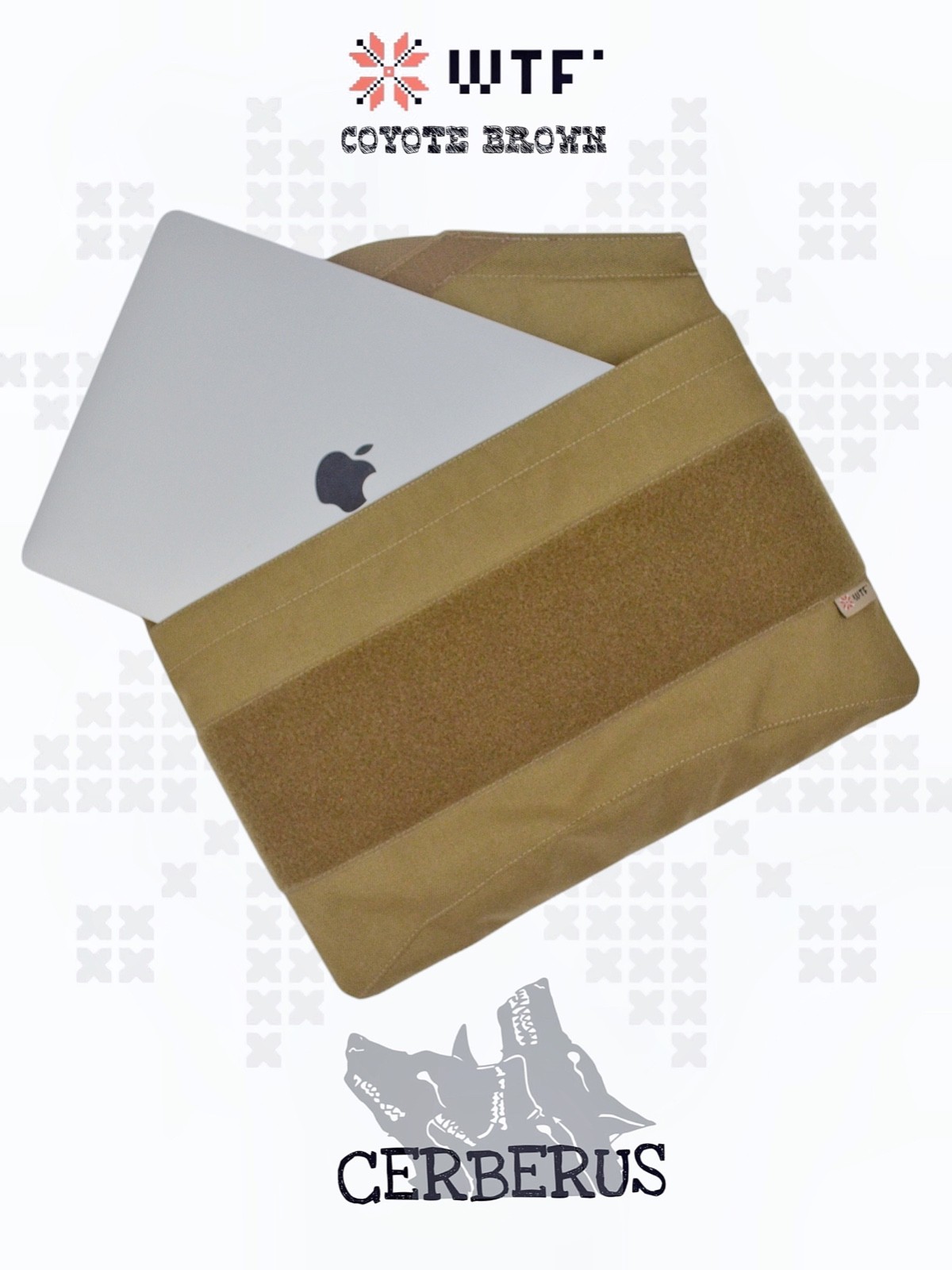 Coyote Brown CERBERUS Laptop Bag, Made to Fit Your Laptop, Custom Tactical