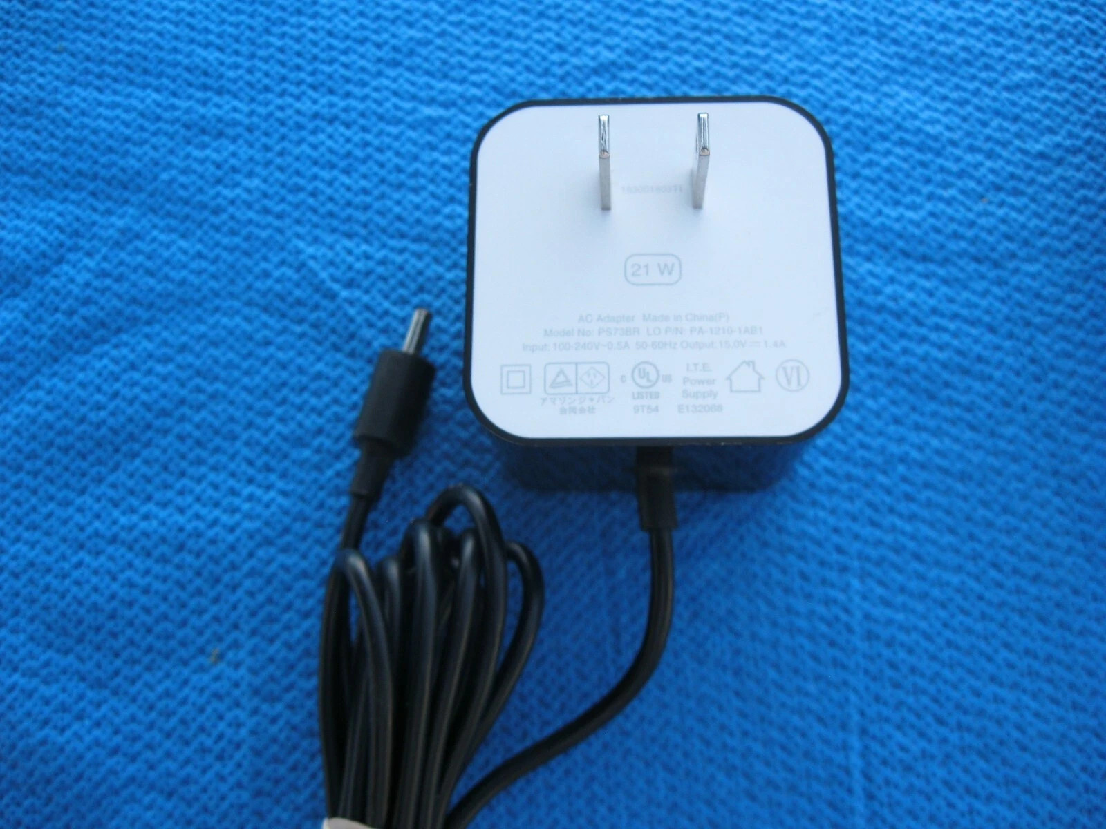 Genuine Amazon 2nd Gen 21W AC Power Adapter 15V 1.4A Echo/Fire TV Black PS73BR
