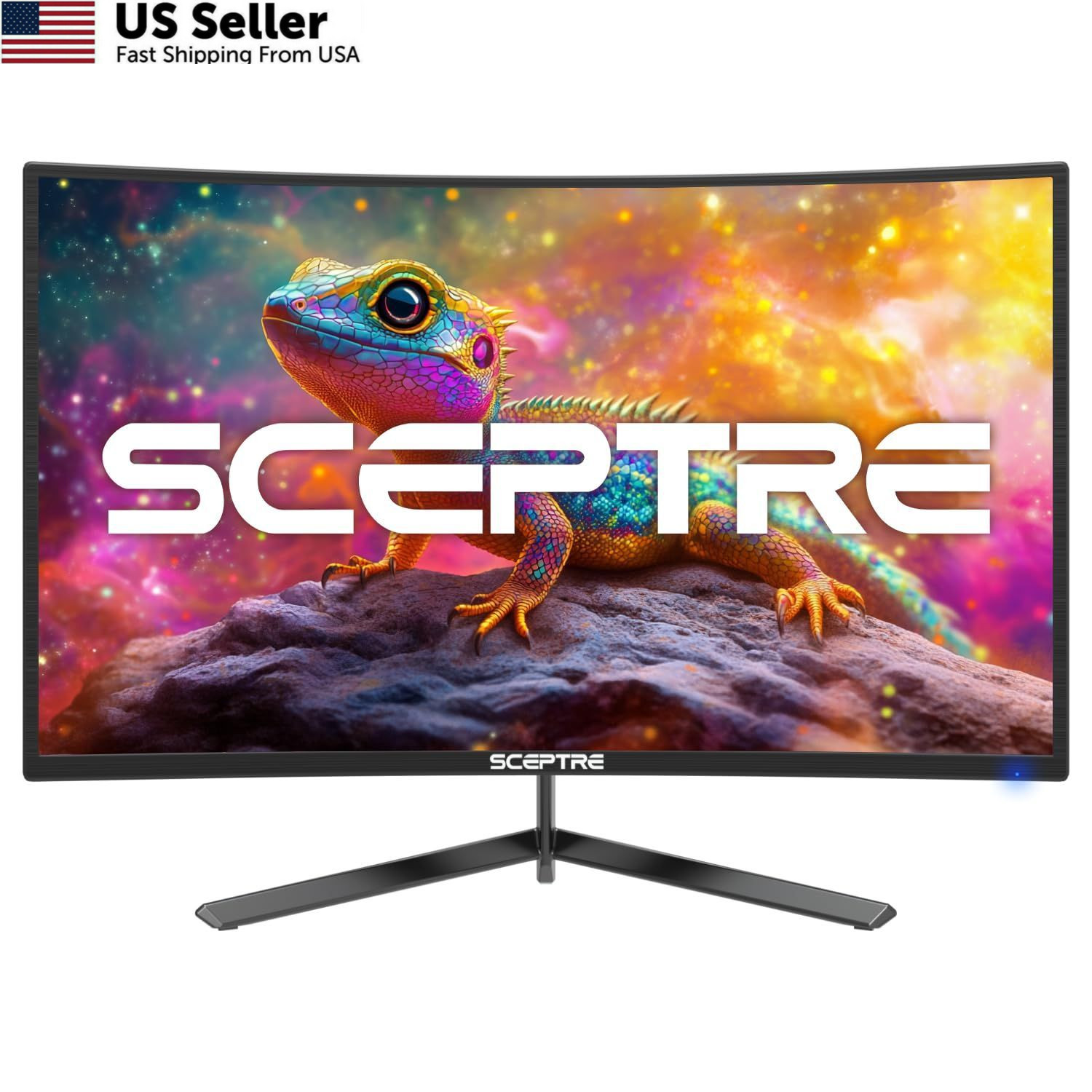 Sceptre New 24-inch Curved Gaming Monitor 1080p up to 24, Machine Black
