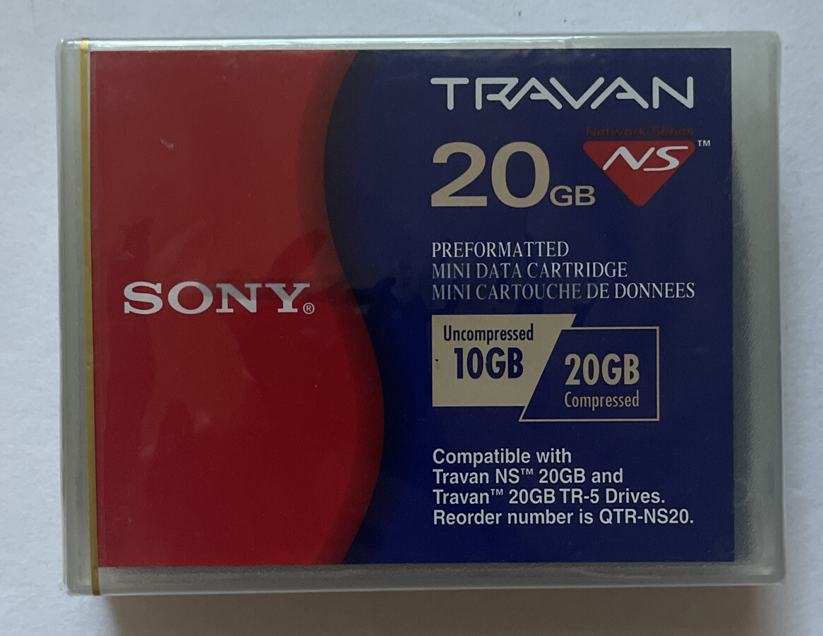Sony Travan NS TR-5 20 GB Data Tape Cartridge QTR-NS20 Preformatted