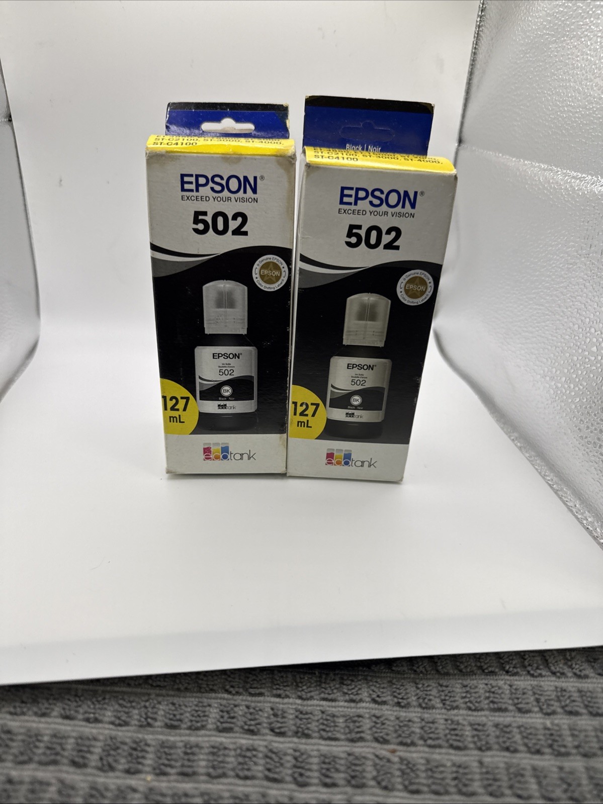 Epson 502 Black Genuine Ink Bottle - 2 Pack Lot - Exp. 2027- Great Price