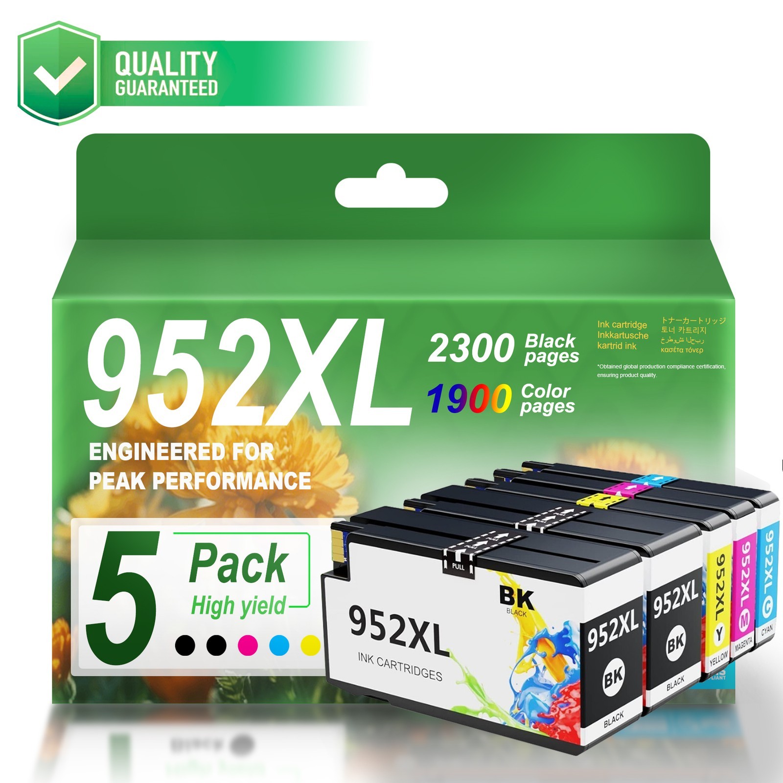5PK 952XL Ink Cartridge for HP Officejet Pro 7720 8710 8724 8743 8746