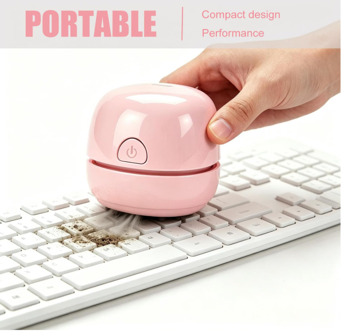 Desktop Vacuum Cleaner USB Rechargeable Mini Keyboard Dust Keyboard Car Crumb