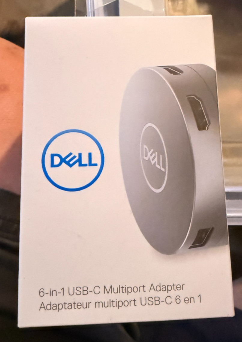 NEW- Dell 6MC1K DA305 6-in-1 USB-C Multiport Adapter HDMI VGA Ethernet USB