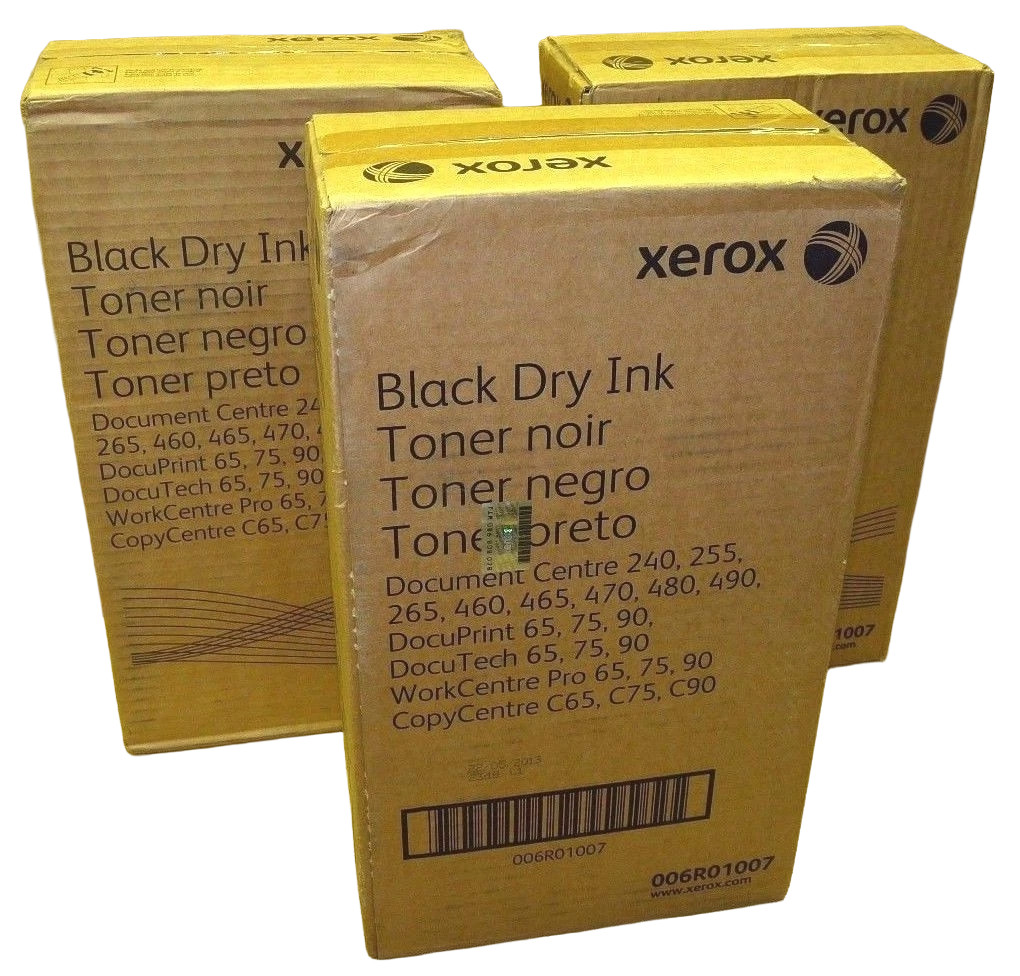 LOT of 3 Boxes - Genuine Xerox 006R01007 Black Toner Cartridge, We Ship Fast