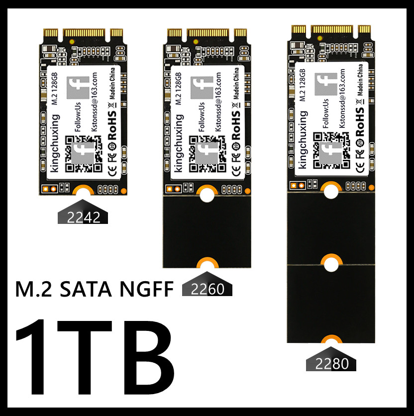Kingchuxing M.2 NGFF SSD 1TB Solid State Drive Laptop Desktop Hard Disk Drive