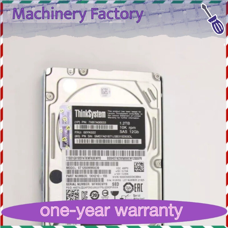 NEW IBM/Lenovo ThinkSystem 00YK022 7XB7A00033 10K 1.2TB SAS 12G HDD Hard Drive
