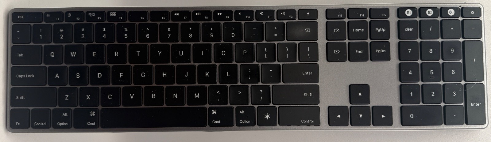 Jelly Comb Rechargeable Slim Bluetooth Wireless Backlit Keyboard for Mac OS