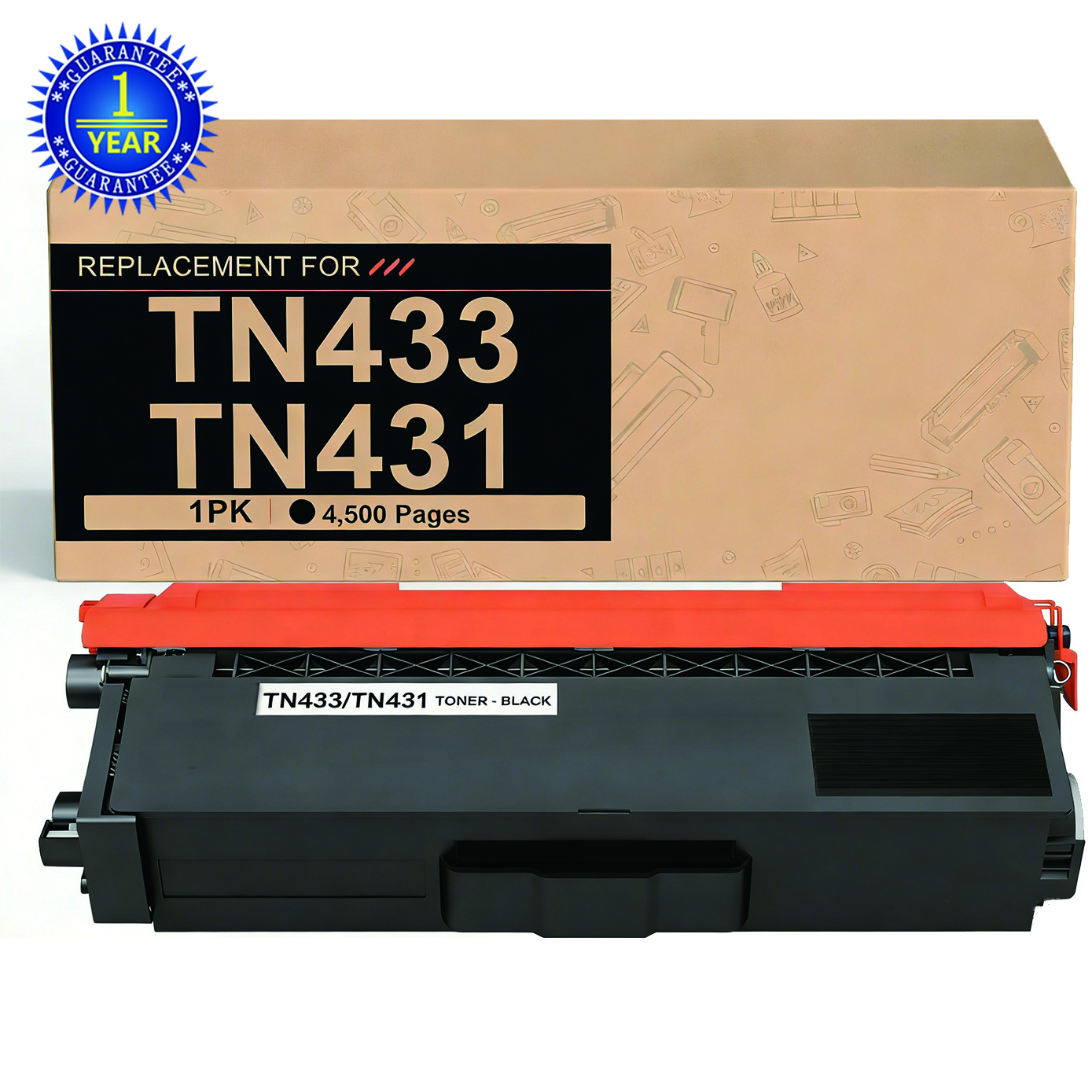 TN433 TN431 Black Toner Compatible for Brother HL-L8260CDW L8360CDW MFC-L8900CDW