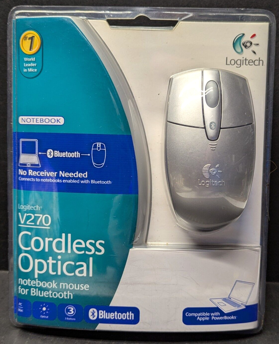 NEW SEALED Logitech V270 Cordless Optical Mouse Bluetooth for Notebooks Laptops