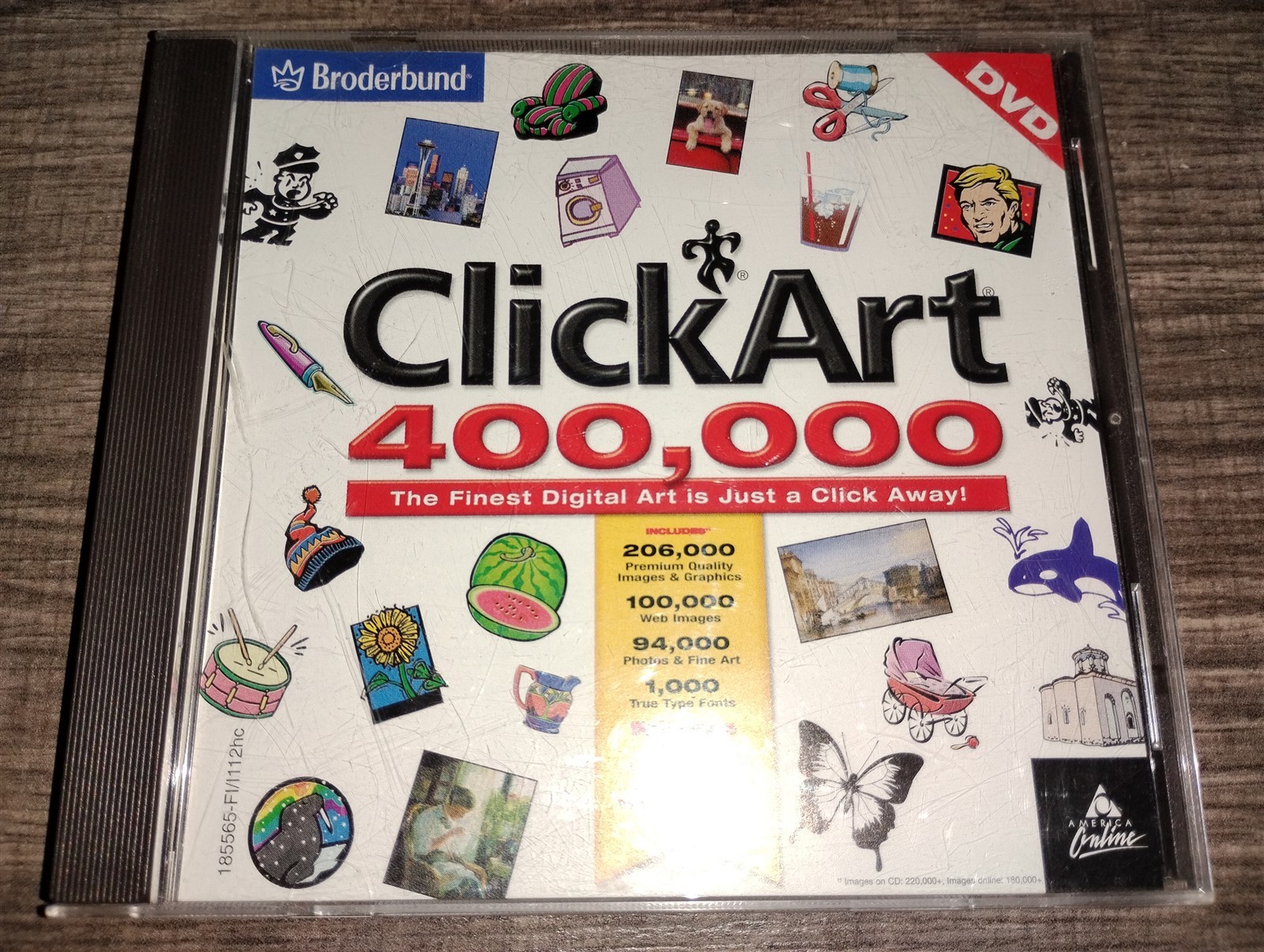 ClickArt 400,000 PC DVD-ROM Broderbund 2002 Windows 98/2000/Me/XP Digital Art