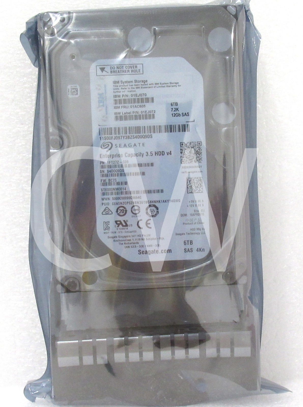 01AC605 01EJ070 01EJ072 IBM 6TB 7.2K RPM 12Gb/s 3.5" SAS Hard Drive For Storwize