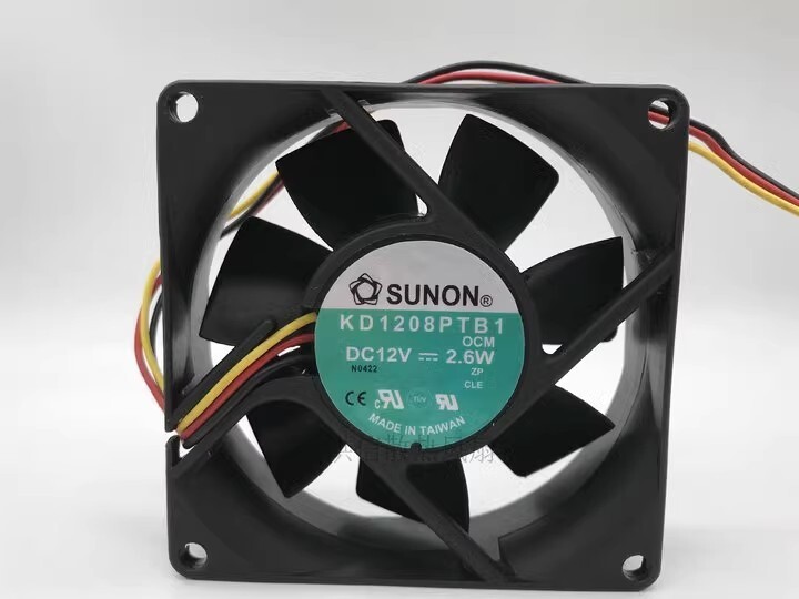 SUNON 8025 KD1208PTB1 OCM DC12V 2.6W 8CM Ball Cooling Fan