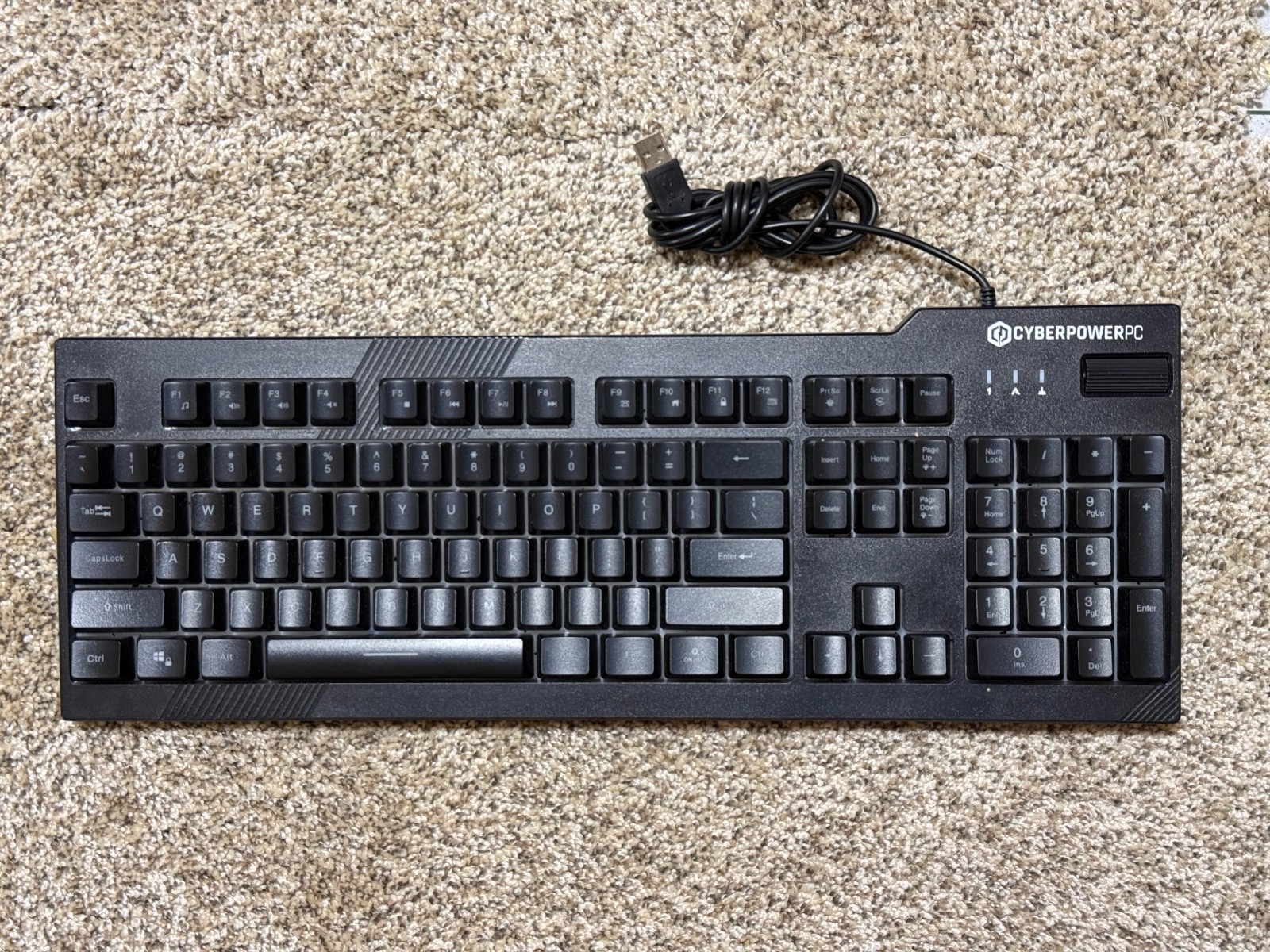 Cyberpower PC Illuminated 01 NOHI LED Wired Gaming Keyboard Black KB-161-306