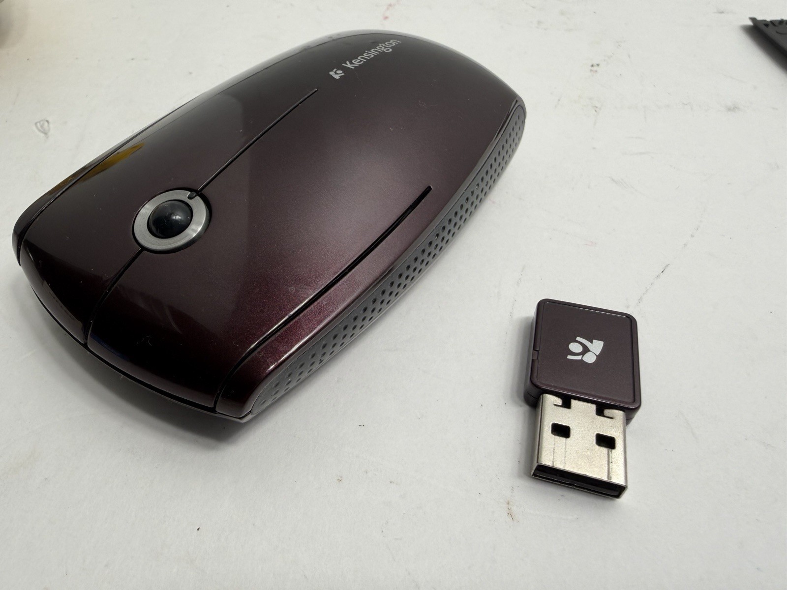 Kensington Slimblade Media Wireless Laser Mouse K72282 w USB Dongle Tested Works