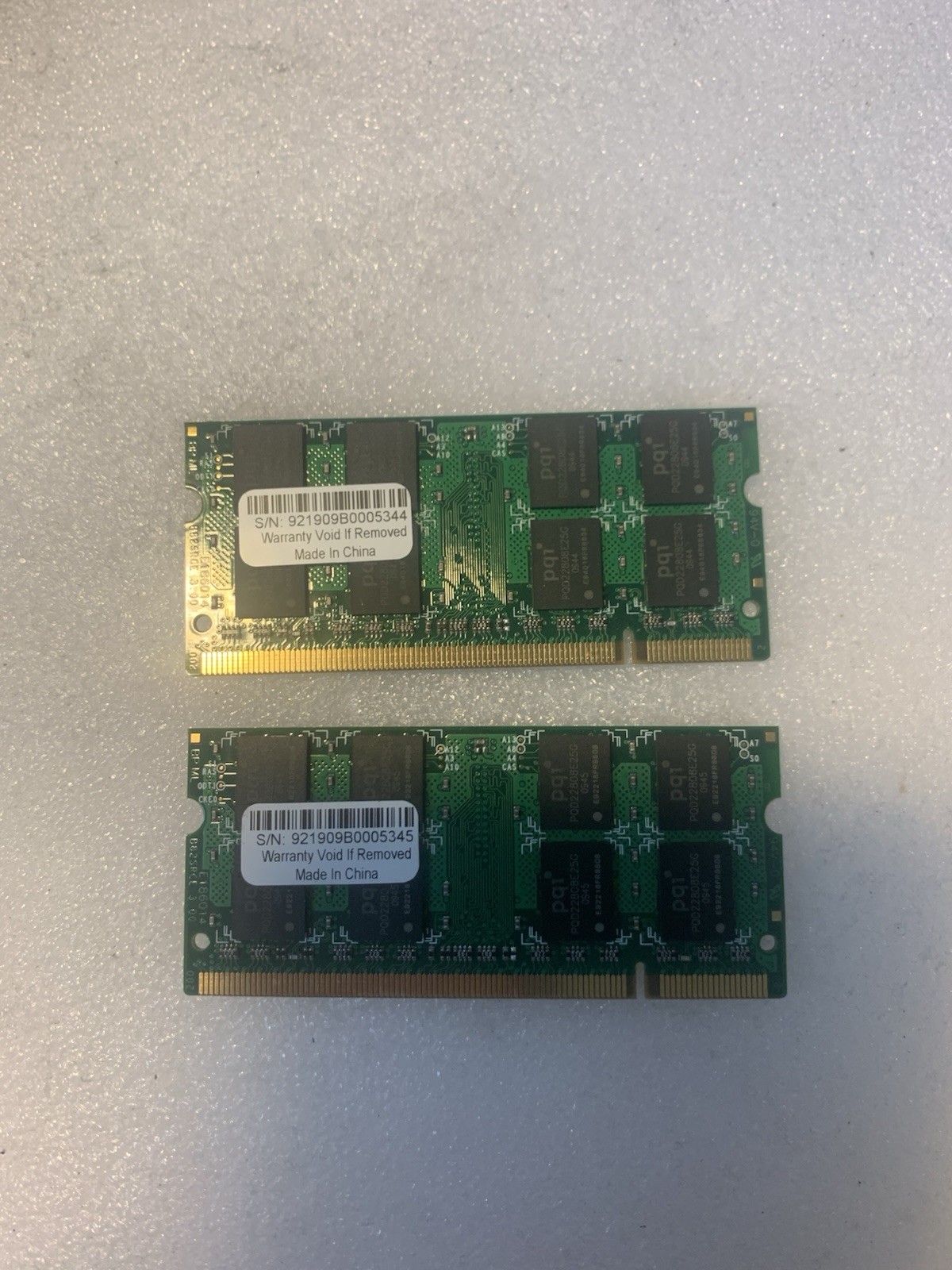 2x PQI 2GB DDR2 800MHz PC2-6400 Laptop Memory SO-DIMM 4GB Kit