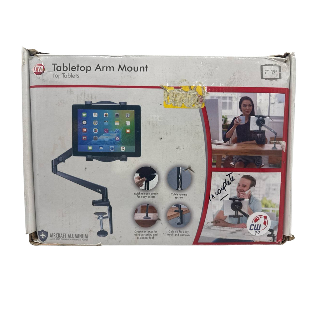 CTA Digital Tablet Stand PAD TAM Tabletop Arm Mount Holder for iPad INC READ