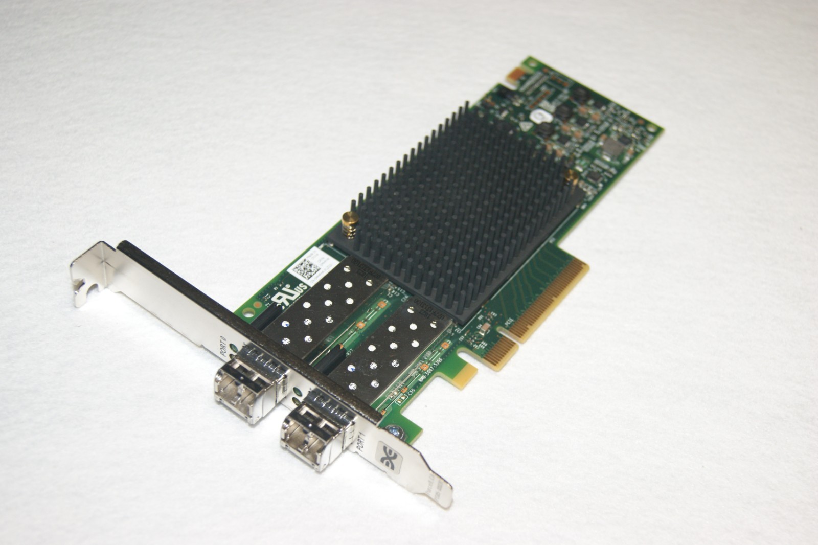 Emulex LPE32002 32GB Dual Port Fiber Channel HBA Dell MHFHK with (2) 32GB SFP's