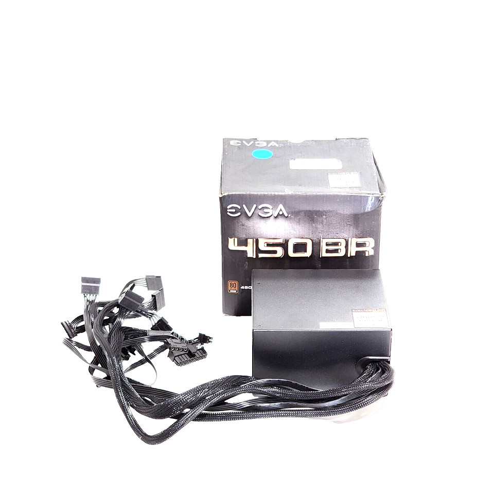 EVGA 450 BR, 80+ BRONZE 450W Power Supply 100-BR-0450 USED.
