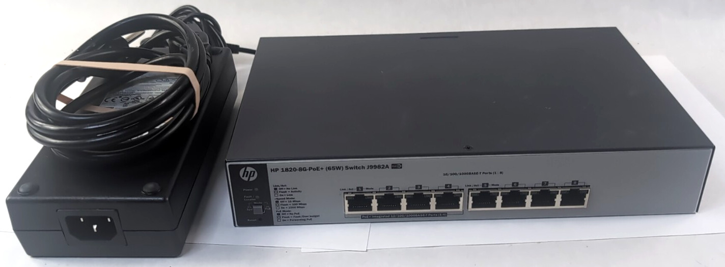 HPE OfficeConnect 1820 Series Switch J9982A 1820-8G-PoE+ 65W