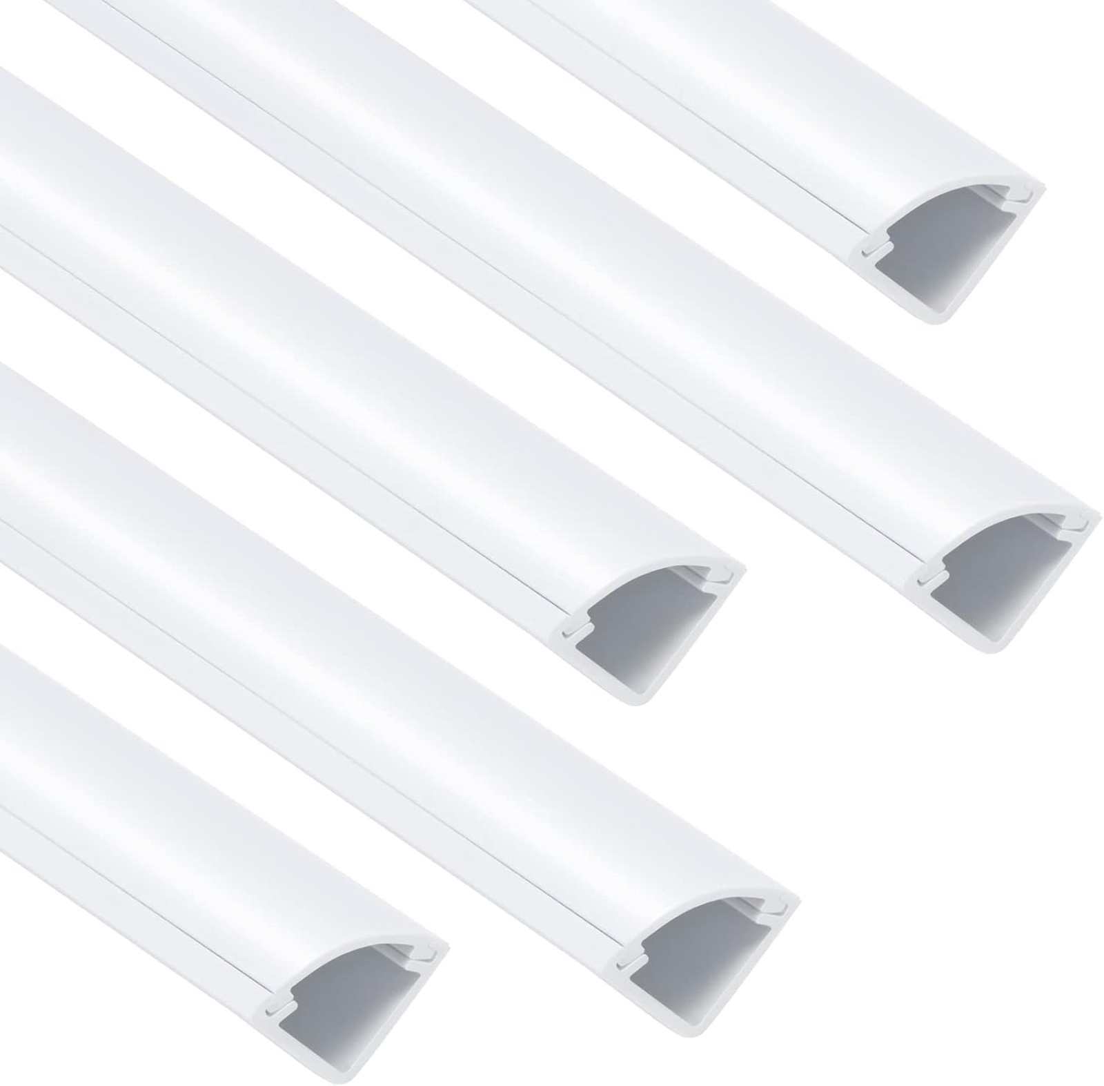 85 Inch Corner Cable Hider for One Cord White Self Adhesive Raceway for Wall