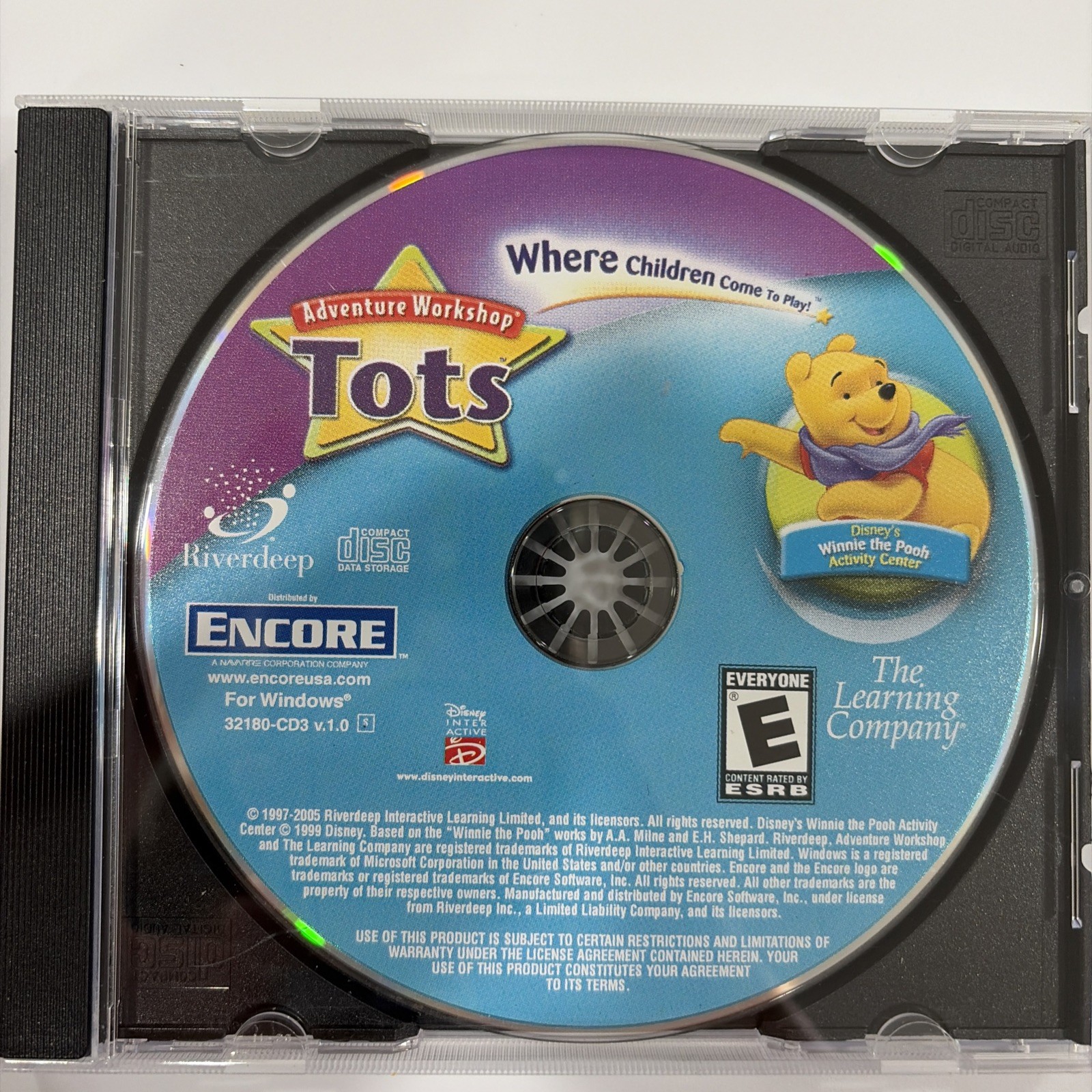 Adventure Workshop Tots Disney Winnie the Pooh Activity Center PC CD-ROM