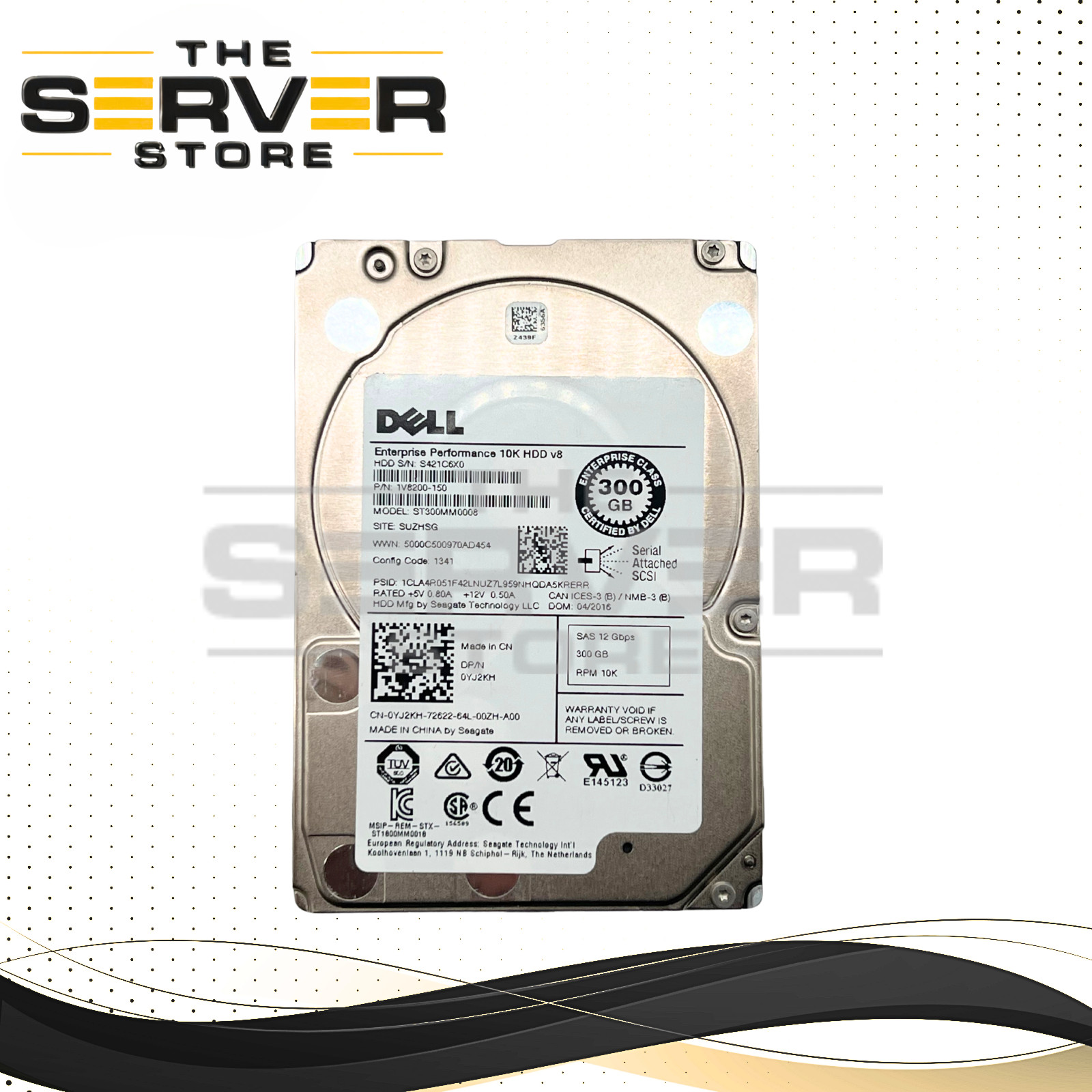 Dell 300GB SAS 12G 10K 2.5" HDD Seagate Enterprise v8 ST300MM0008 YJ2KH 0YJ2KH