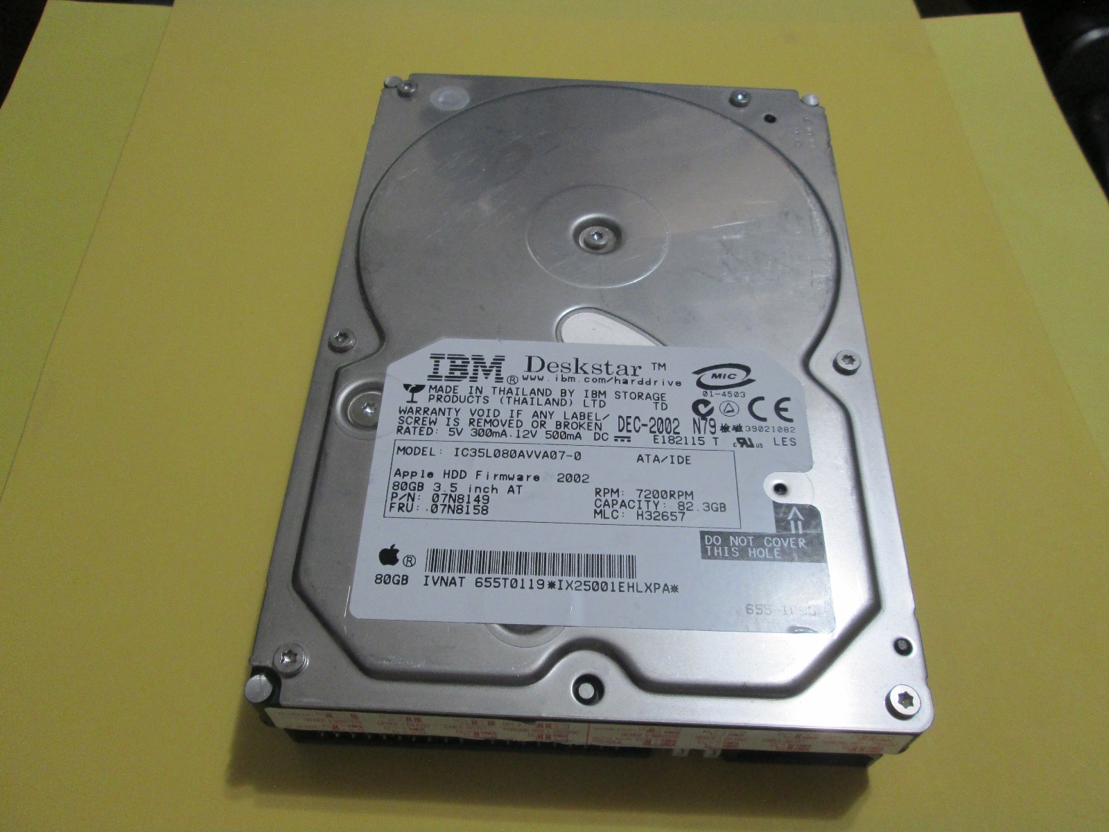 IBM DeskStar IC35L080AVVA07-0 82.3GB / 80GB / 32GB IDE/ATA Hard Disk Drive