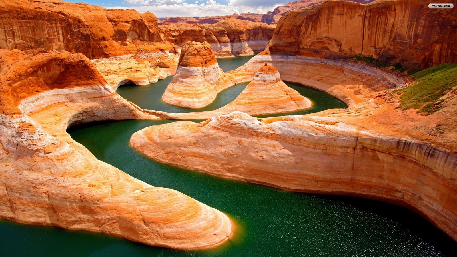 Landscape river canyon nature utah usa rock formation Custom Gaming Mat Desk