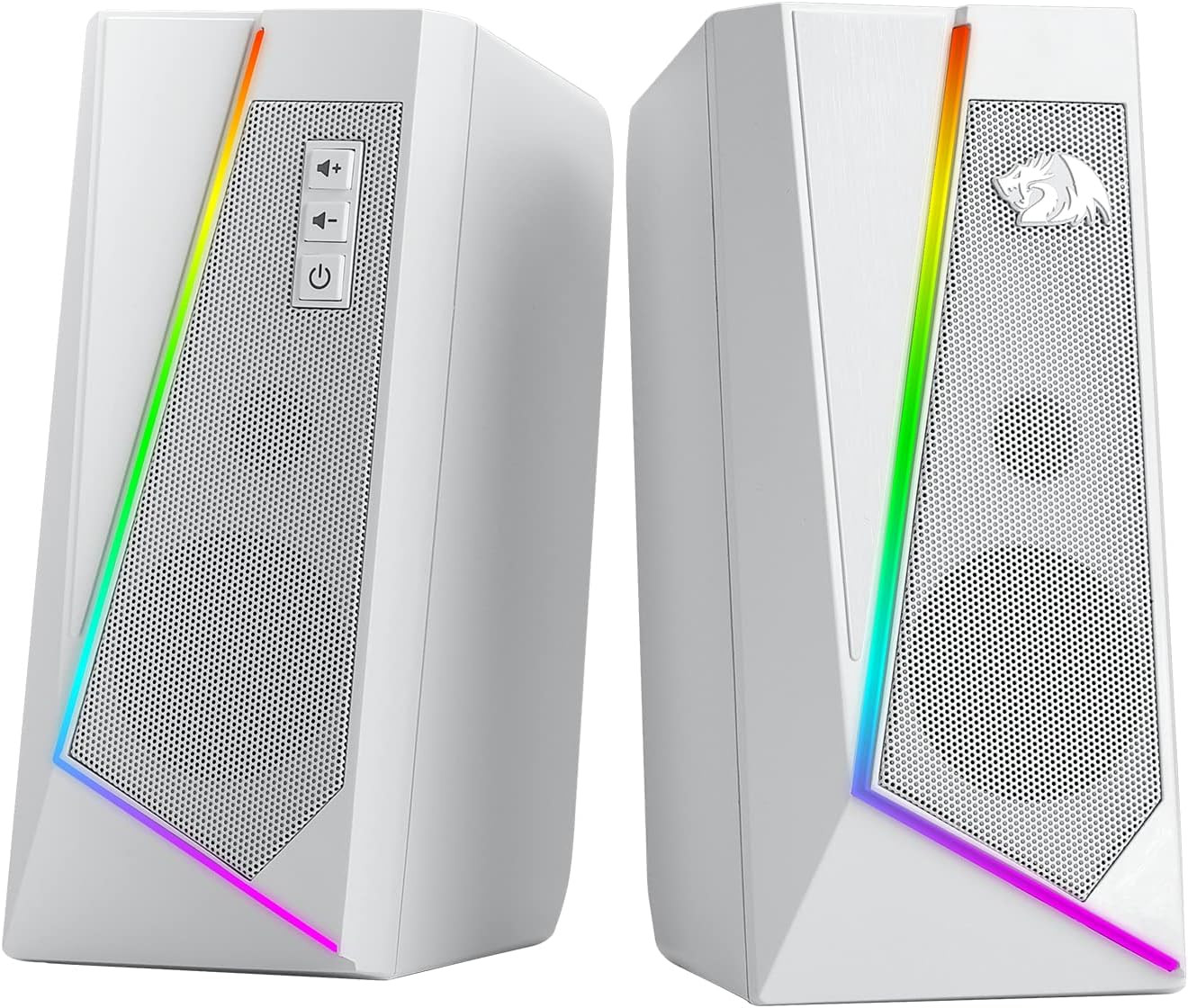 GS520 RGB Desktop Speakers, 2.0 Channel PC  with 6 Colorful LED Modes, USB Power