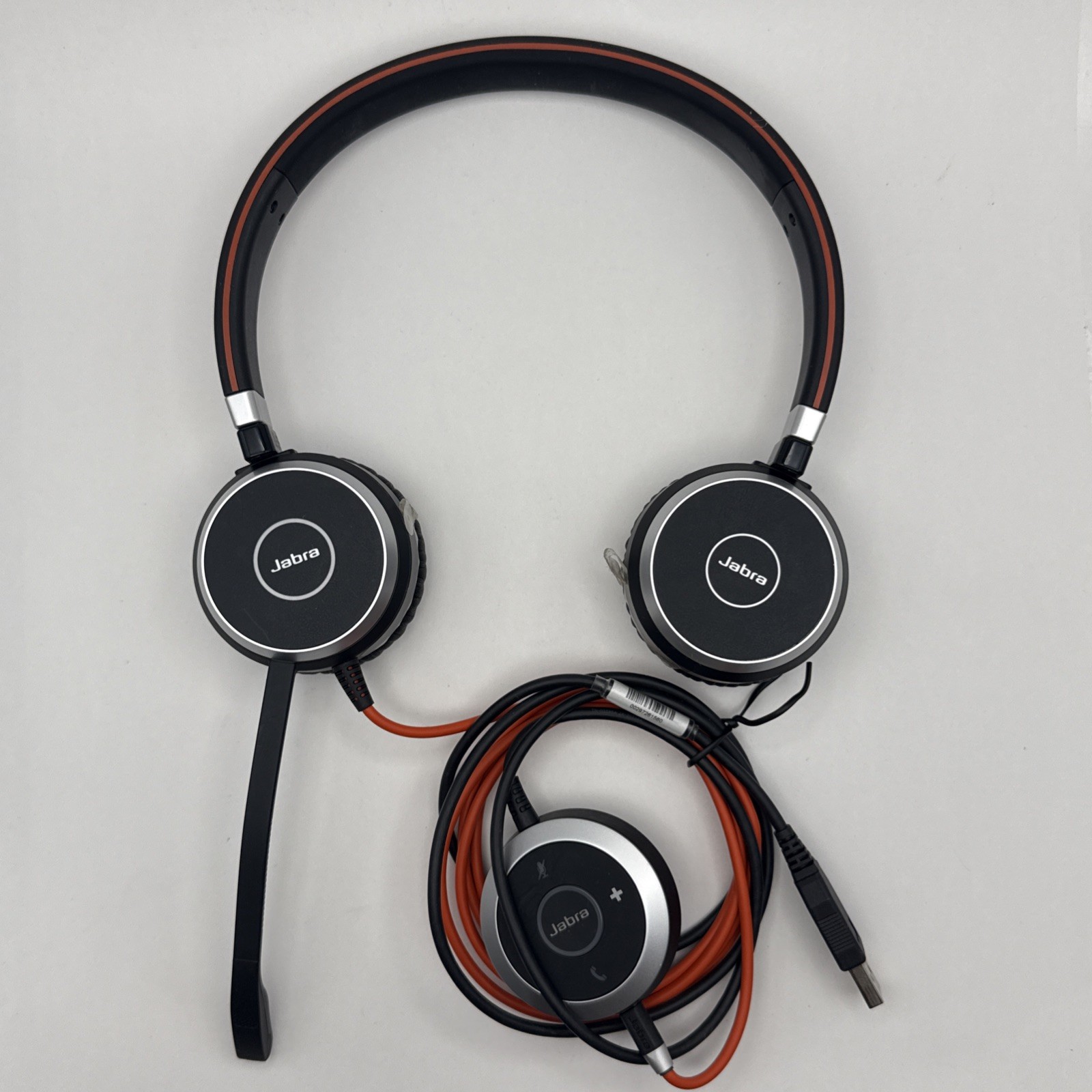 Jabra Evolve 40 Wired On-Ear Headphones Black/Orange