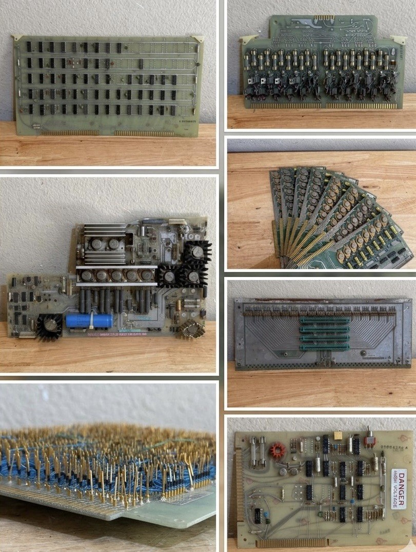 LOT of 14 DATA 100 Corporation Mainframe Terminal Boards Memory Backplane Gold