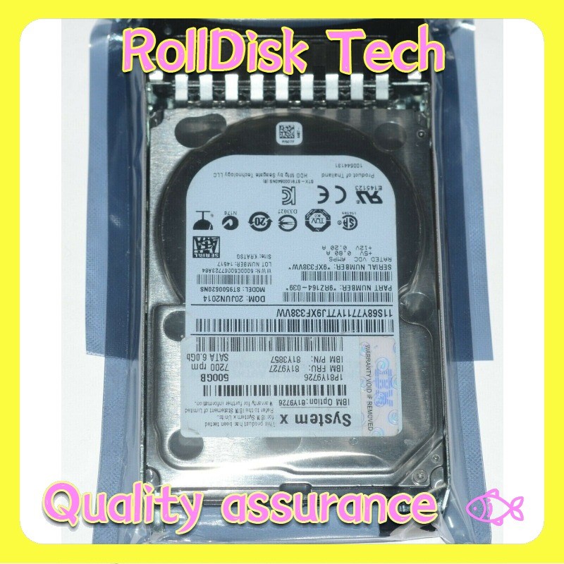 New NEW IBM 81Y9727 81Y9726 81Y3857 500GB 7.2K 6G SFF 2.5" SATA NL HARD DRIVE