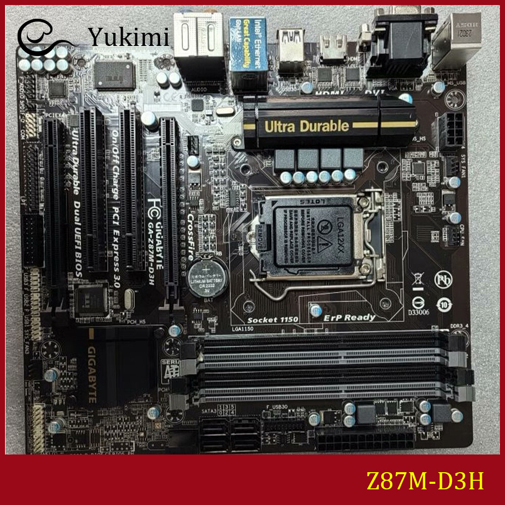 FOR GIGABYTE Z87M-D3H LGA 1150 DDR3*4 32GB HDMI VGA DVI Micro ATX Motherboard